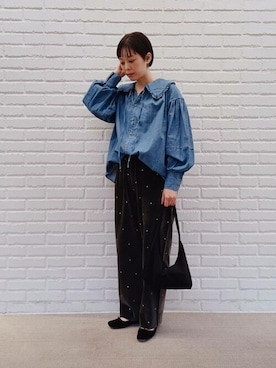 「THE SHINZONE（ザ　シンゾーン）のアイテム（トップス）」を使った、Bshopスタッフさん（レディース・162cm）の秋コーディネート