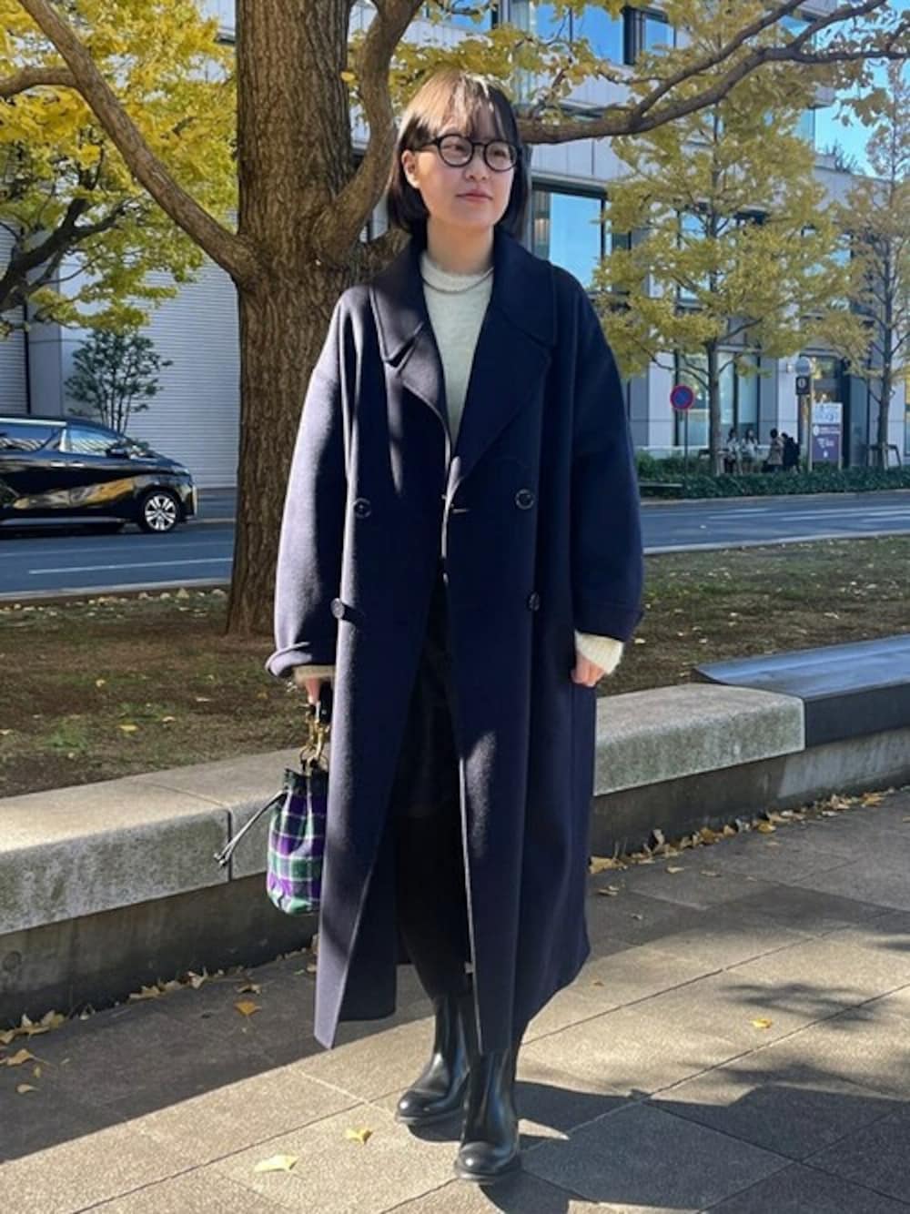 LE GLAZIKのチェスターコートを使った人気ファッションコーディネート