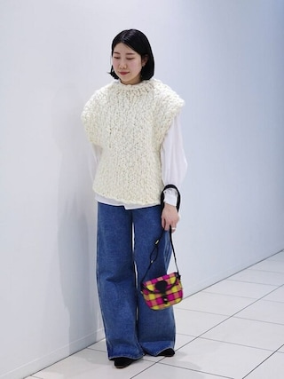 HAKUJI（ハクジ）の「HAKUJI | ハンドニットベスト WOMEN（ベスト