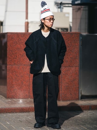 チョココロネ　Cニット ブラック ROSE BUD（ローズバッド） ニット セーター (GENE HEAVENS)コンチョ