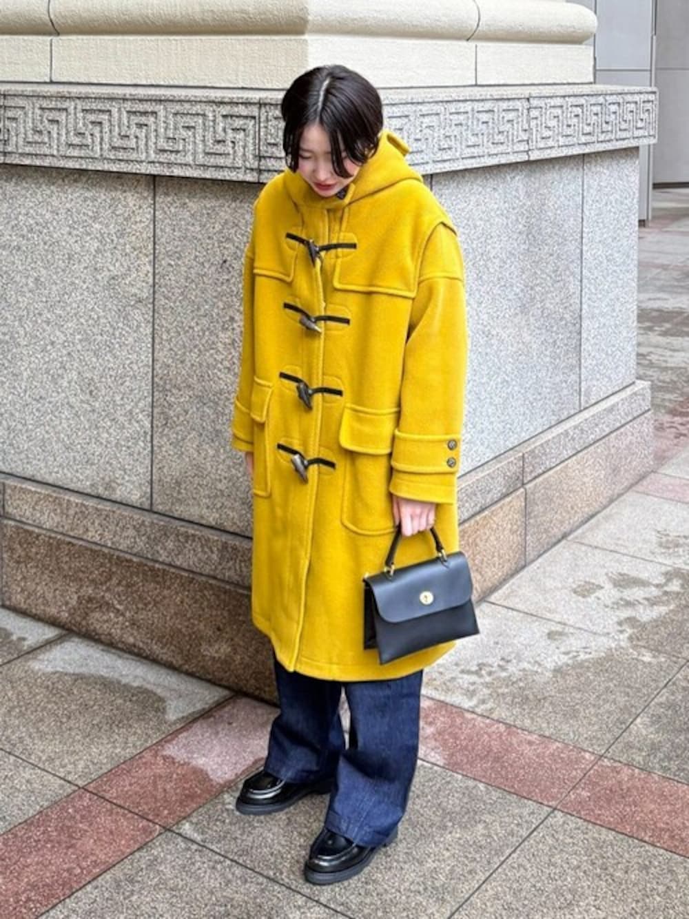 Mackintoshのダッフルコートを使った人気ファッションコーディネート