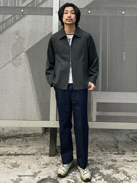 「PUBLIC TOKYO（パブリックトウキョウ）のアイテム（ブルゾン）」を使った、ptmaegaitoさん（メンズ・180cm）の春コーディネート