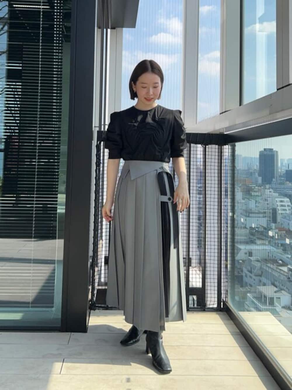 UNITED TOKYO ビジーアートプリーツスカート サイズ1 UNITED TOKYO（ユナイテッドトウキョウ）の「ビジーアート