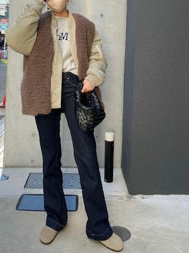 「cona（コナ）のアイテム」を使った、conaさん（レディース・160cm）の冬コーディネート