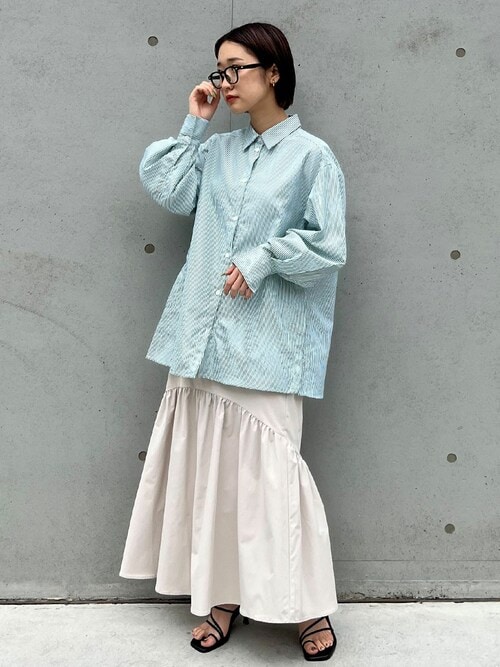 タイプライターギャザーロングスカート（スカート）｜select MOCA