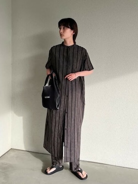 「select MOCA by son（セレクトモカバイソン）のアイテム（スラックス）」を使った、SELECT MOCA SNAPさん（レディース・157cm）の春コーディネート