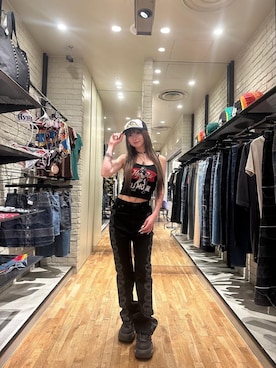 「HYSTERIC GLAMOUR（ヒステリックグラマー）のアイテム（チョーカー）」を使った、CANAさん（レディース・156cm）の夏コーディネート