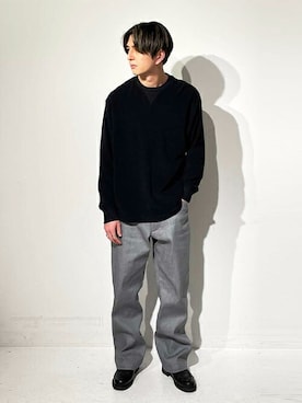 「COLUMN（コラム）のアイテム（トップス）」を使った、ESTNATION MENSさん（メンズ・175cm）の冬コーディネート