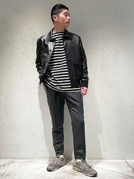 「COLUMN（コラム）のアイテム（トップス）」を使った、ESTNATION MENSさん（メンズ・177cm）の春コーディネート