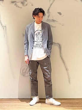 「MONCLER」｜ESTNATION MENSさん（メンズ・178cm）の春コーディネート