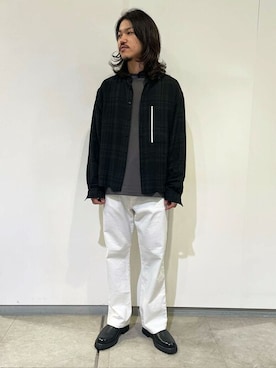 「COLUMN（コラム）のアイテム（トップス）」を使った、ESTNATION MENSさん（メンズ・176cm）の春コーディネート