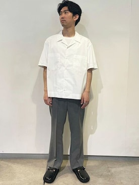 「COLUMN（コラム）のアイテム（トップス）」を使った、ESTNATION MENSさん（メンズ・174cm）の夏コーディネート
