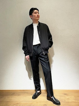 「COLUMN（コラム）のアイテム（ブルゾン）」を使った、ESTNATION MENSさん（メンズ・178cm）の秋コーディネート