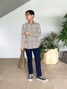 「NAILS（ネイル）のアイテム（パンツ）」を使った、ESTNATION MENSさん（メンズ・180cm）の秋コーディネート