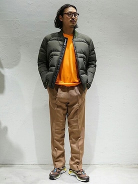 「COLUMN（コラム）のアイテム」を使った、ESTNATION MENSさん（メンズ・184cm）の秋コーディネート