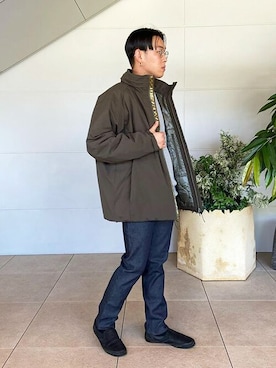 「WILD THINGS（ワイルドシングス）のアイテム（ダウンジャケット/コート）」を使った、ESTNATION MENSさん（メンズ・180cm）の秋コーディネート