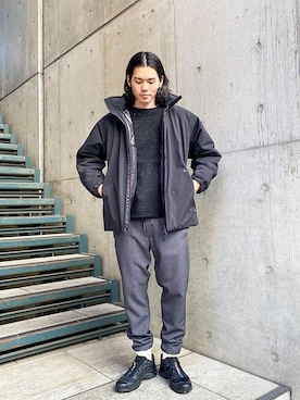 「WILD THINGS（ワイルドシングス）のアイテム（ダウンジャケット/コート）」を使った、ESTNATION MENSさん（メンズ・178cm）の冬コーディネート