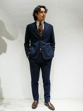 ESTNATION / ダウンファブリック コーデュロイセットアップパンツを