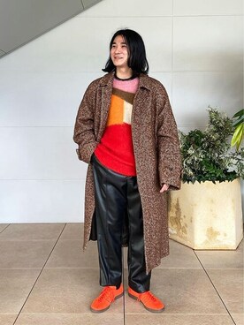 「COLUMN（コラム）のアイテム（パンツ）」を使った、ESTNATION MENSさん（メンズ・169cm）の冬コーディネート
