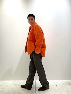「COLUMN（コラム）のアイテム（パンツ）」を使った、ESTNATION MENSさん（メンズ・178cm）の冬コーディネート