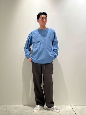「COLUMN（コラム）のアイテム（パンツ）」を使った、ESTNATION MENSさん（メンズ・178cm）の春コーディネート