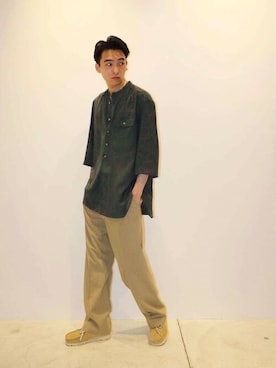 「COLUMN（コラム）のアイテム（パンツ）」を使った、ESTNATION MENSさん（メンズ・178cm）の春コーディネート