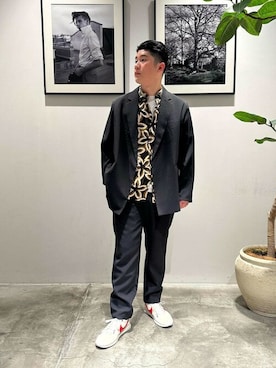 「m's braque（エムズブラック）のアイテム」を使った、ESTNATION MENSさん（メンズ・178cm）の春コーディネート