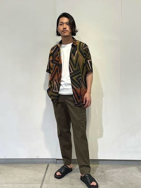「m's braque（エムズブラック）のアイテム」を使った、ESTNATION MENSさん（メンズ・176cm）の夏コーディネート
