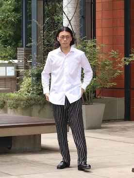 「足長効果」｜ESTNATION MENSさん（メンズ・183cm）の夏コーディネート