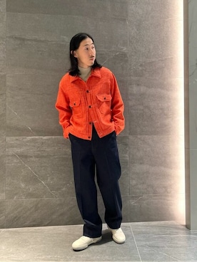 「シャツジャケット」｜「アイテム（ブルゾン）」を使った、ESTNATION MENSさん（メンズ・174cm）の秋コーディネート