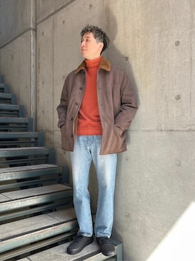 「NAILS（ネイル）のアイテム（パンツ）」を使った、ESTNATION MENSさん（メンズ・170cm）の冬コーディネート