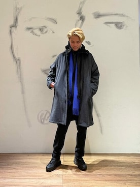 「AIR MAX」｜「アイテム（スウェット）」を使った、ESTNATION MENSさん（メンズ・176cm）の冬コーディネート