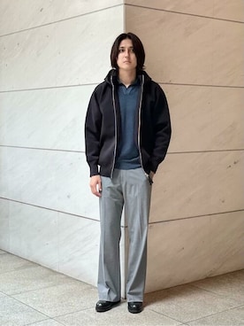 「デイリーカジュアル」｜「アイテム（ブルゾン）」を使った、ESTNATION MENSさん（メンズ・175cm）の秋コーディネート
