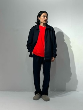 「デイリーカジュアル」｜「アイテム（ブルゾン）」を使った、ESTNATION MENSさん（メンズ・172cm）の秋コーディネート