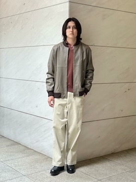 「デイリーカジュアル」｜「アイテム（ブルゾン）」を使った、ESTNATION MENSさん（メンズ・175cm）の秋コーディネート