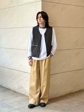 「COLUMN（コラム）のアイテム」を使った、ESTNATION MENSさん（メンズ・175cm）の秋コーディネート