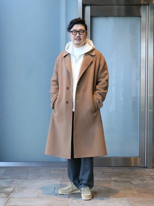 mando / ウールカシミヤ リバーロングコート《ESTNATION EXCLUSIVE 