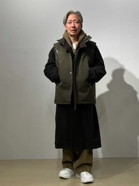 「COLUMN（コラム）のアイテム」を使った、ESTNATION MENSさん（メンズ・164cm）の冬コーディネート