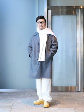 新品 ESTINATION COLUMN ループヘリンボーンショートカラーコート ESTNATION（エストネーション）の「COLUMN / ループヘリンボーン