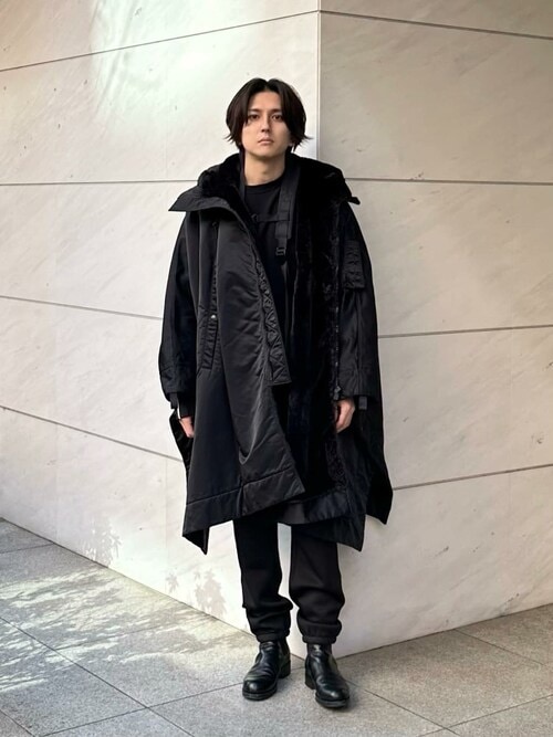 glamb グラム ポンチョ ダッフルコート 変形 モード 個性派 カシミヤ S