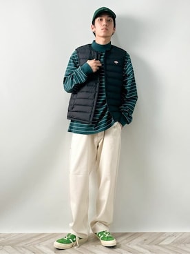 「ワンポイント」｜「アイテム（ジャケット/アウター）」を使った、JEANS FACTORYさん（メンズ・177cm）の秋コーディネート