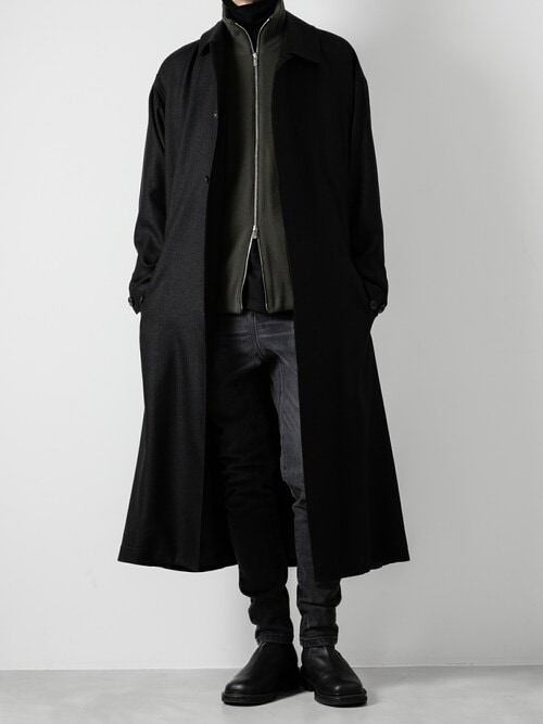 SLUB YARN BALMACAAN COAT（ステンカラーコート）｜ato（アトウ）の