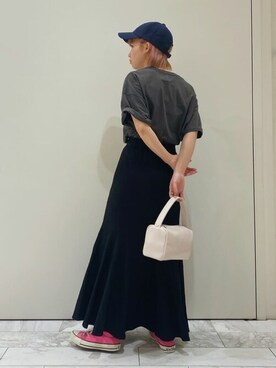 「Ungrid（アングリッド）のイーグルプリントTee（Tシャツ/カットソー）」を使った、Ungrid STAFFさん（レディース・152cm）の春コーディネート