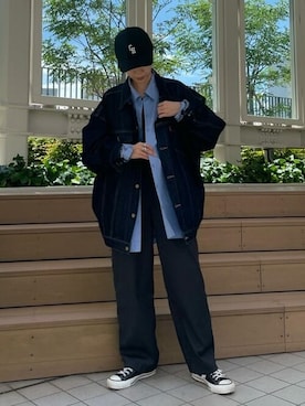 「アイテム（デニムジャケット）」を使った、Ungrid STAFFさん（レディース・158cm）の夏コーディネート