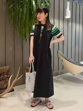 「アイテム（トートバッグ、シルバー系）」を使った、Nachikaさん（レディース・158cm）の春コーディネート