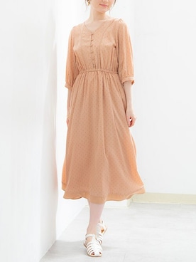 「Honeys（ハニーズ）のアイテム（ワンピース/ドレス）」を使った、ハニーズさん（レディース・163cm）の春コーディネート
