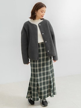 「Honeys（ハニーズ）のアイテム（ブルゾン）」を使った、ハニーズさん（レディース・161cm）の秋コーディネート