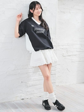 「Honeys（ハニーズ）のアイテム」を使った、ハニーズさん（レディース・166cm）の夏コーディネート