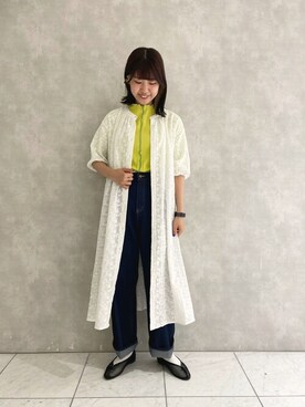 「POU DOU DOU（プードゥドゥ）のアイテム」を使った、ヤマシタさん（レディース・163cm）の春コーディネート