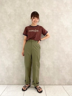 「POU DOU DOU（プードゥドゥ）のアイテム」を使った、ヤマシタさん（レディース・163cm）の夏コーディネート